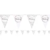 On Your Christening Pink Paper Bunting - 3.7M<Party Delights Best