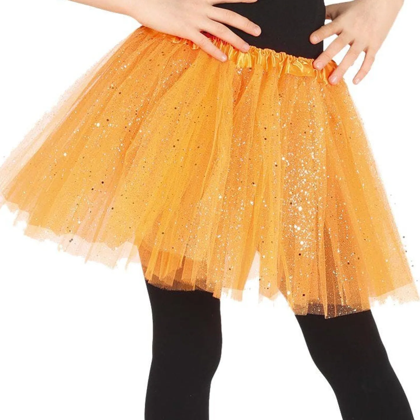 Kids' Party Delights Kids'<Orange Glitter Tutu - Child One Size