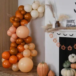 Orange, Sand And Peach Halloween Balloon Arch - 80 Balloons<Party Delights Outlet