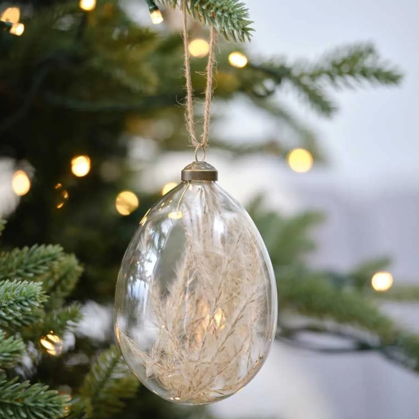 Party Delights Hanging Decorations<Pampas Bauble Tree Decorations - 14Cm (2Pk)