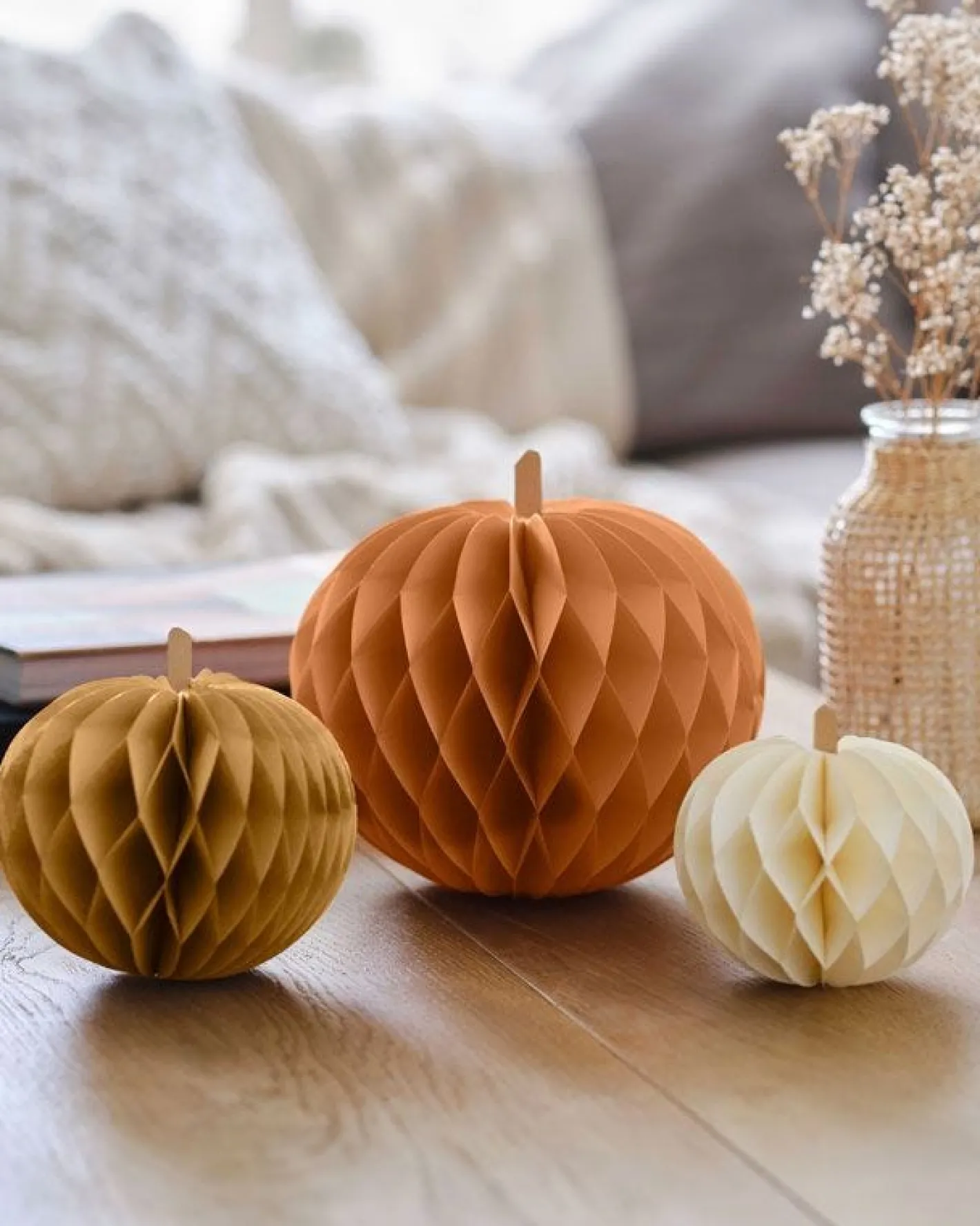 Party Delights Hanging Decorations<Paper Pumpkin Honeycomb Decorations (3Pk)