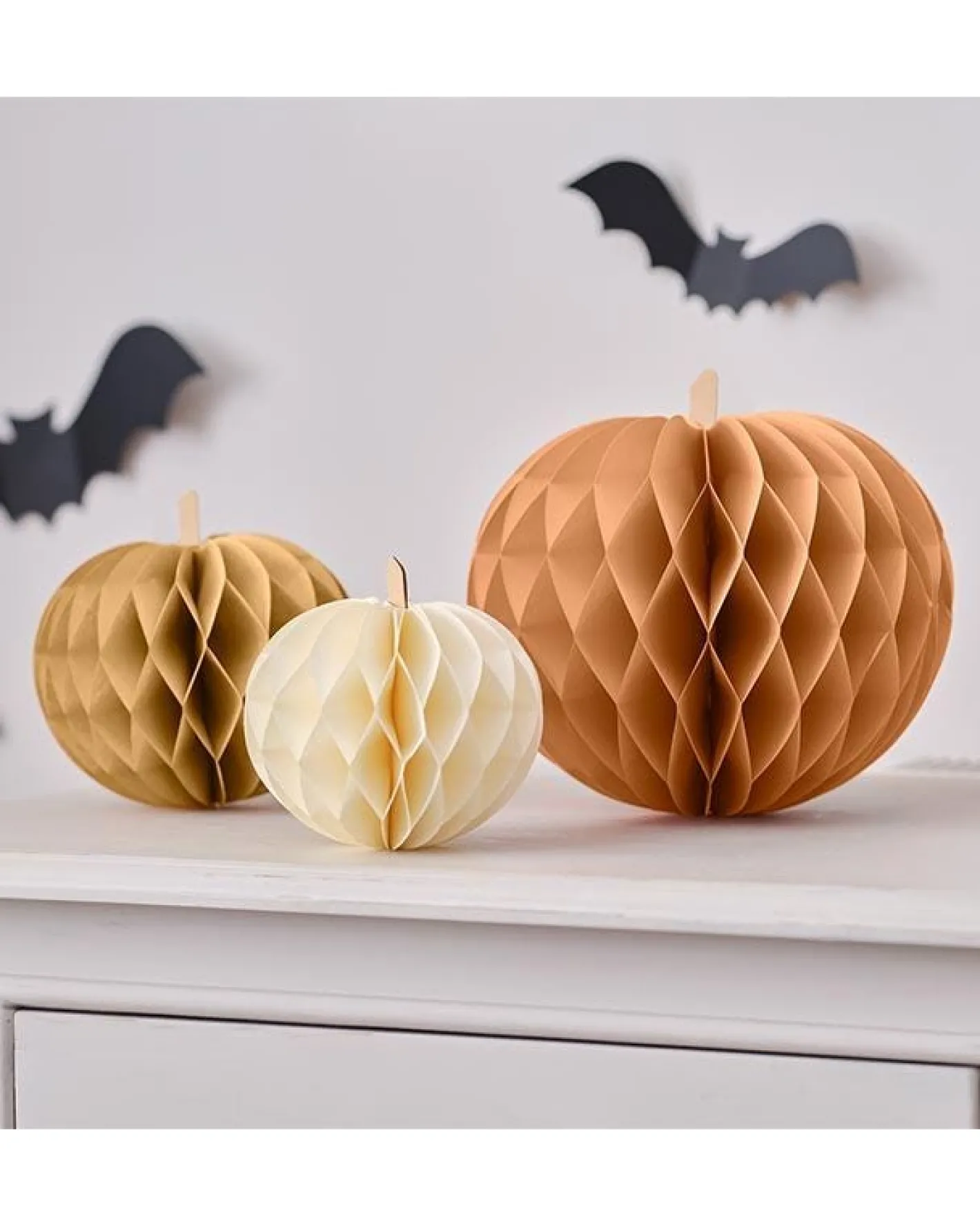 Party Delights Hanging Decorations<Paper Pumpkin Honeycomb Decorations (3Pk)