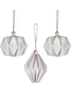 Party Delights Hanging Decorations<Paper Shaped Tree Decorations With Bead (3Pk)
