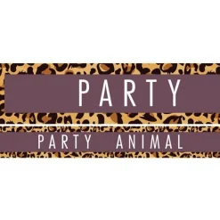 Party Animal Paper Banner - 1M (3Pk)<Party Delights Discount