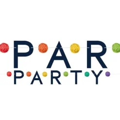 Party Letter Banner With Pom Poms - 1.9M<Party Delights