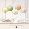 Pastel & Metallic Mini Paper Lanterns (5Pk)<Party Delights Hot