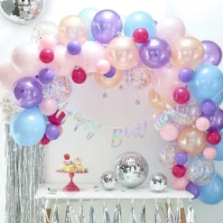 Pastel Balloon Arch - 80 Balloons<Party Delights Online