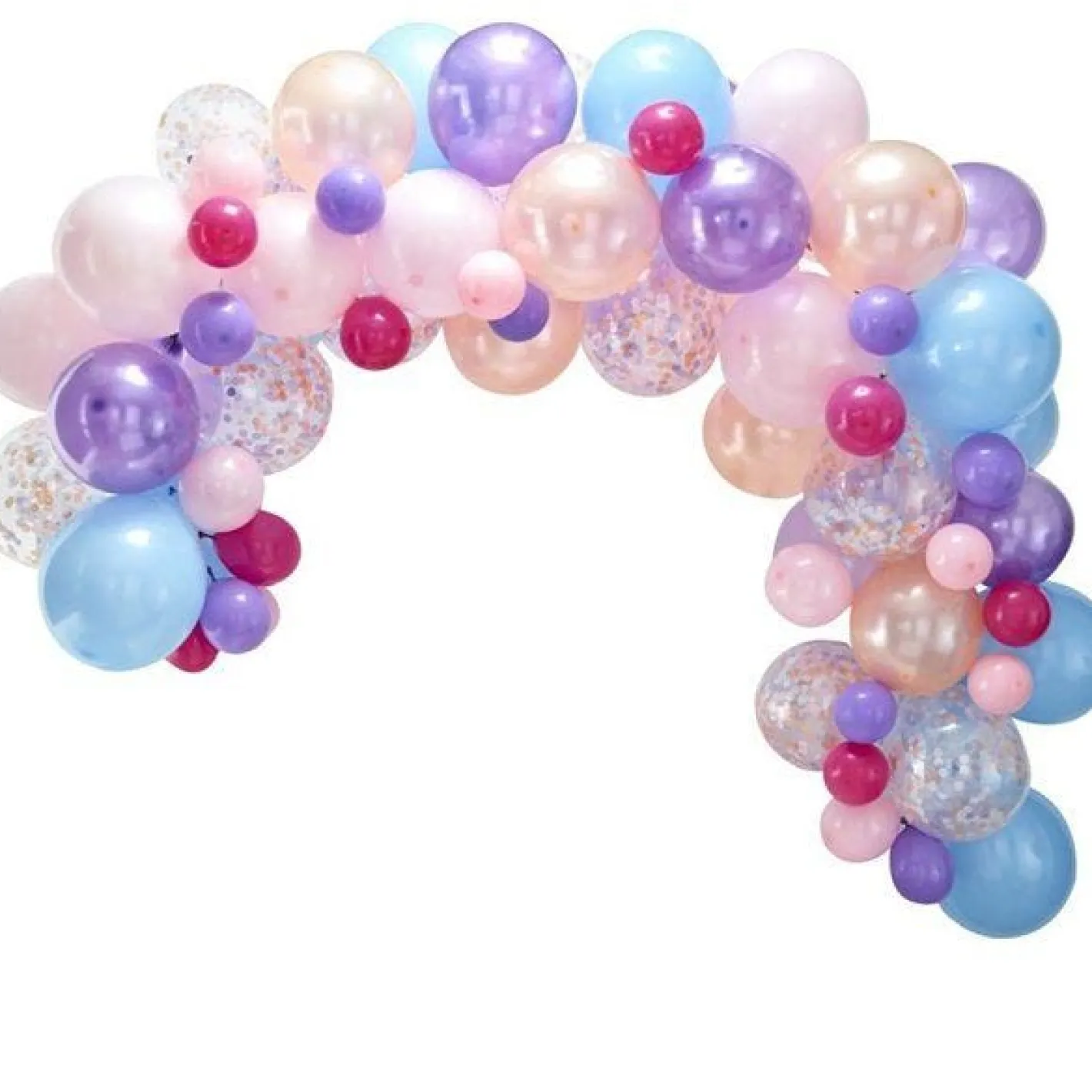 Pastel Balloon Arch - 80 Balloons<Party Delights Online
