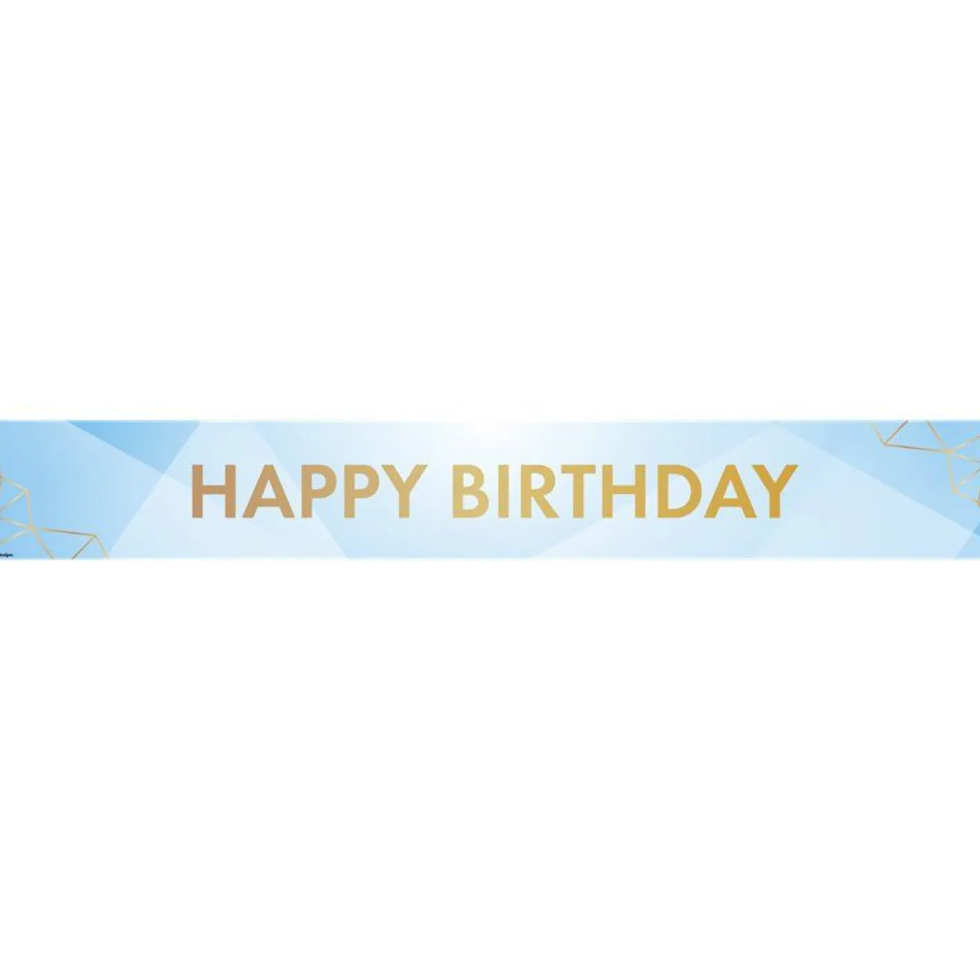 Pastel Blue Happy Birthday Paper Banners - 1M (3Pk)<Party Delights Discount