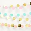 Pastel Hanging String Decorations - 2.13M (6Pk)<Party Delights Outlet