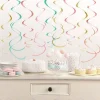 Pastel Hanging Swirl Decorations (12Pk)<Party Delights Online