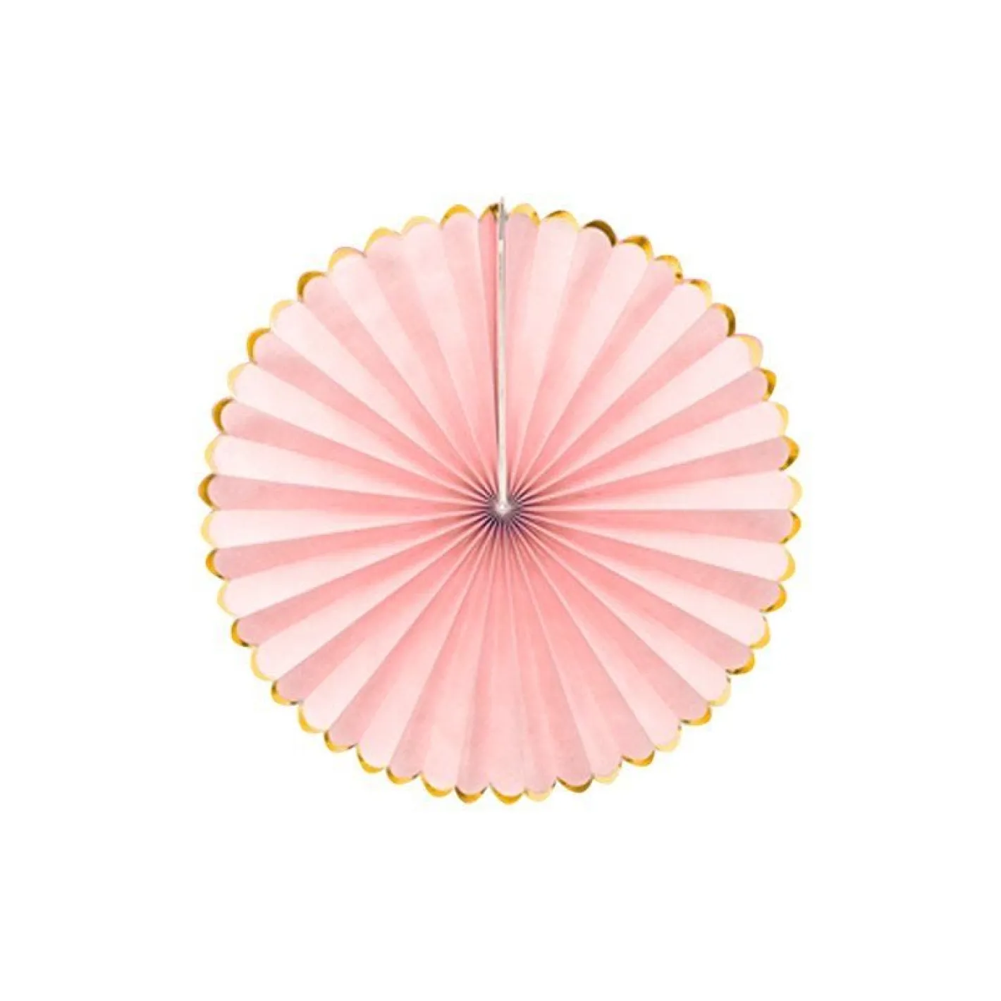 Pastel Pink & Gold Paper Fans (3Pk)<Party Delights
