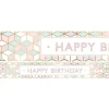 Pastel Pink Happy Birthday Paper Banners - 1M (3Pk)<Party Delights Best