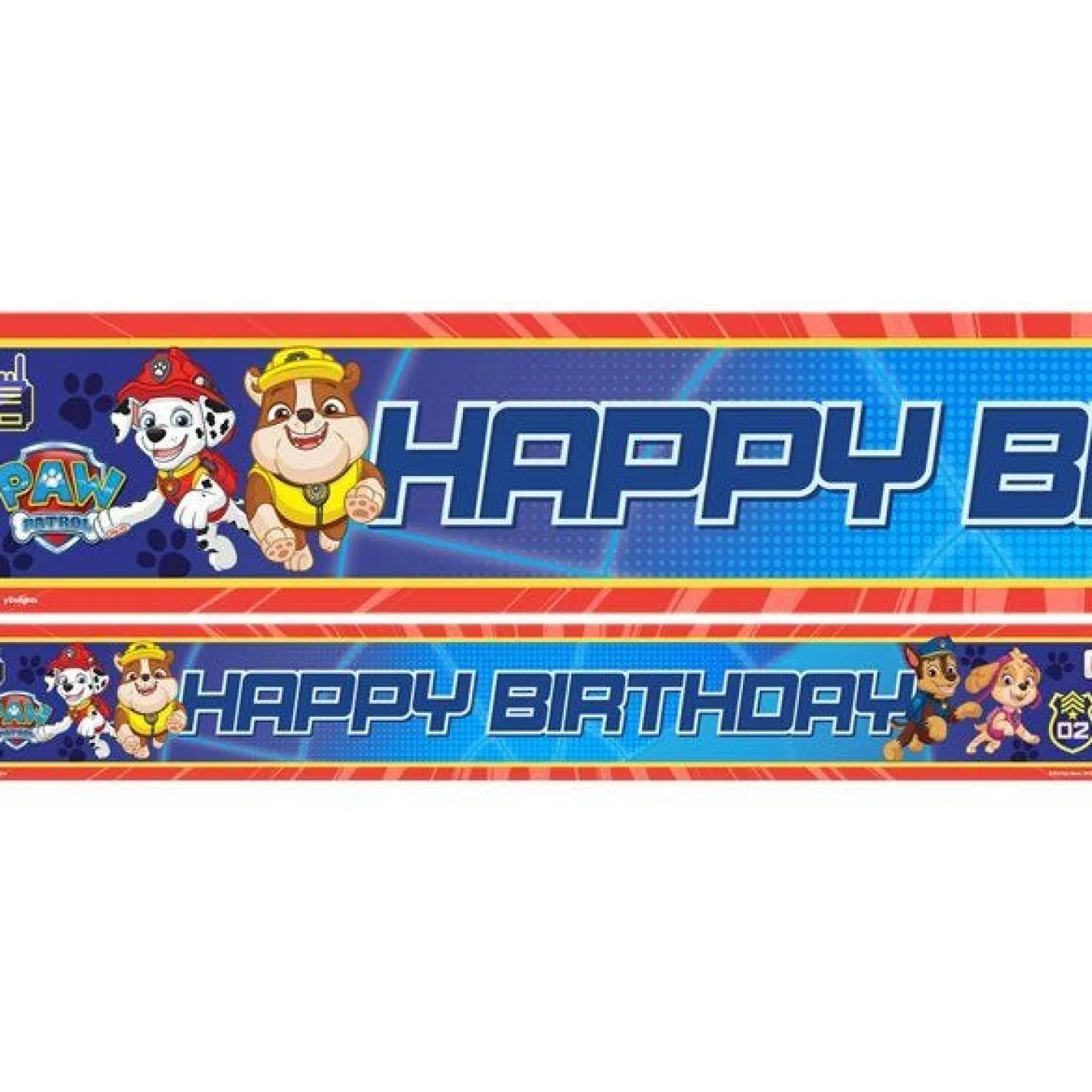 Paw Patrol Paper Banners - 1M (3Pk)<Party Delights Sale