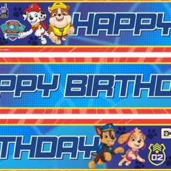Paw Patrol Paper Banners - 1M (3Pk)<Party Delights Sale