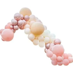 Peach, Nude & Rose Gold Large Balloon Arch Diy Kit - 200 Balloons<Party Delights Online