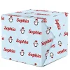 Party Delights Gift Wrapping<Penguin & Snowflake Christmas Personalised Wrapping Paper- 62 X 100Cm Sheet