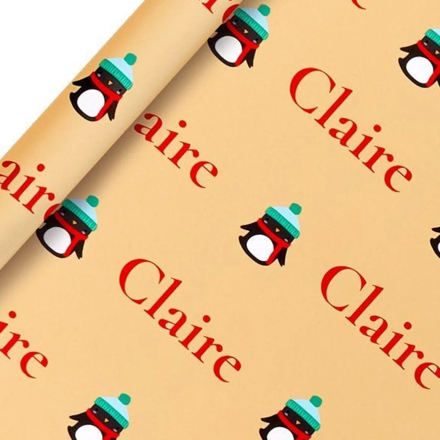 Party Delights Gift Wrapping<Penguin Christmas Personalised Wrapping Paper- 62 X 100Cm Sheet