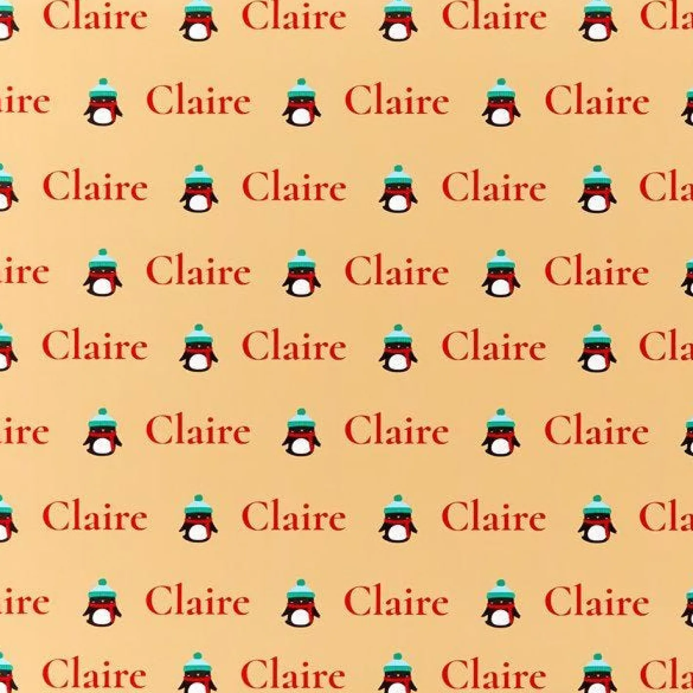 Party Delights Gift Wrapping<Penguin Christmas Personalised Wrapping Paper- 62 X 100Cm Sheet