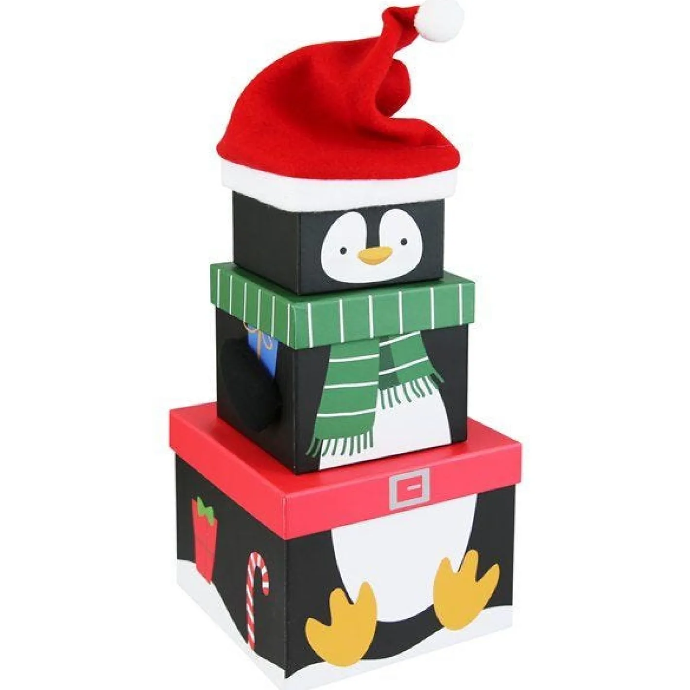 Party Delights Gift Wrapping<Penguin Plush Stacking Boxes - 35Cm