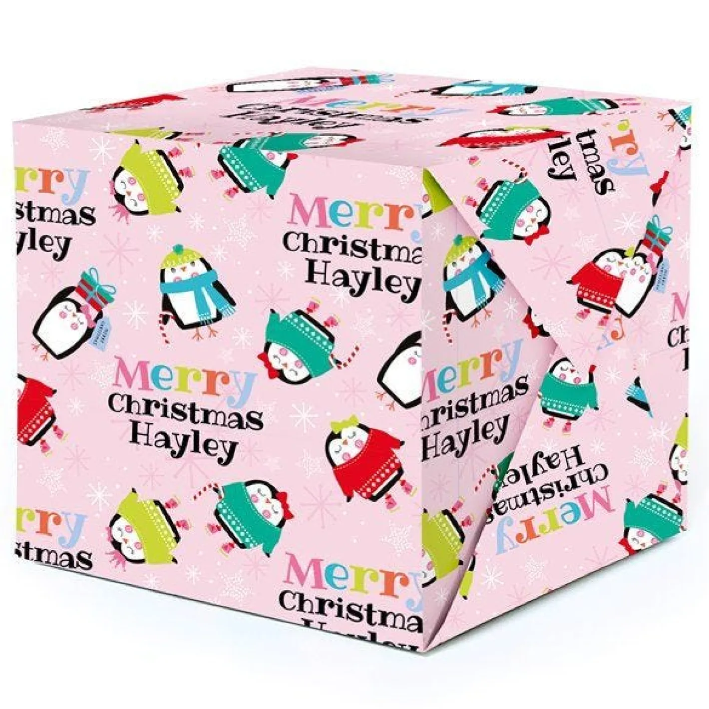 Party Delights Gift Wrapping<Penguin Sparkle Christmas Personalised Wrapping Paper - 62 X 100Cm Sheet