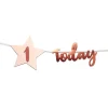 Personalised Blush & Rose Gold 'Today' Bunting With Stickers<Party Delights Sale