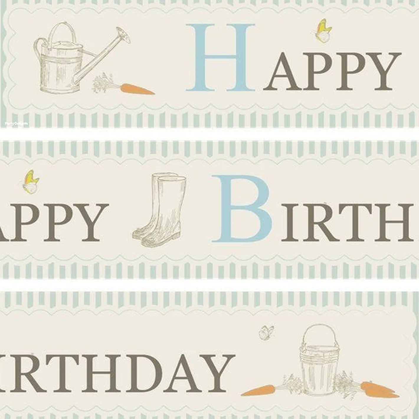 Peter Rabbit Paper Banners - 1M (3Pk)<Party Delights Outlet