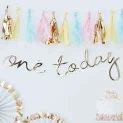 Pick & Mix Pastel Gold 'One Today' Banner - 1.5M<Party Delights Discount