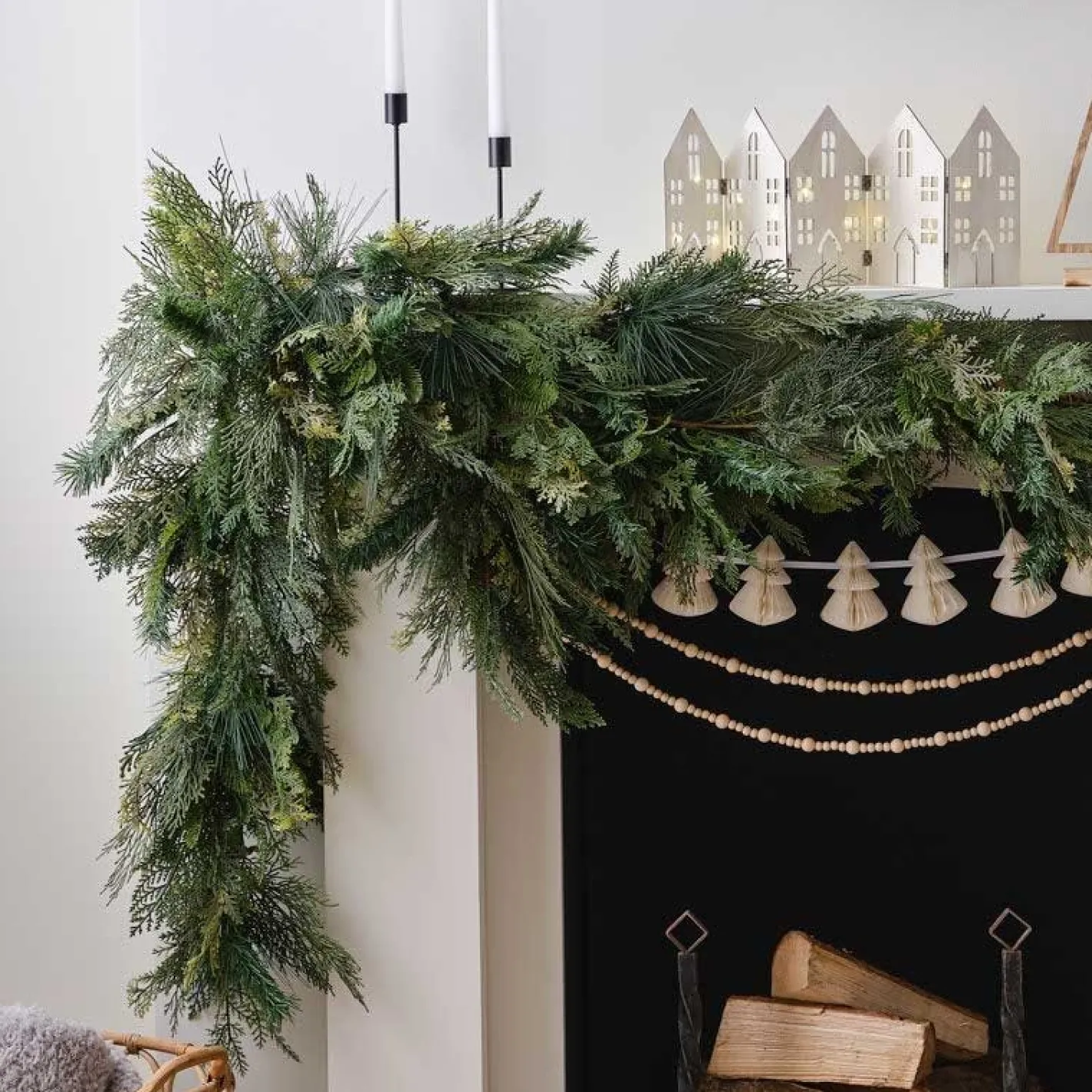 Party Delights Hanging Decorations<Pine & Cypress Foliage Christmas Garland - 3M