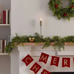 Pine Foliage Christmas Garland With Lights - 1.8M<Party Delights Best
