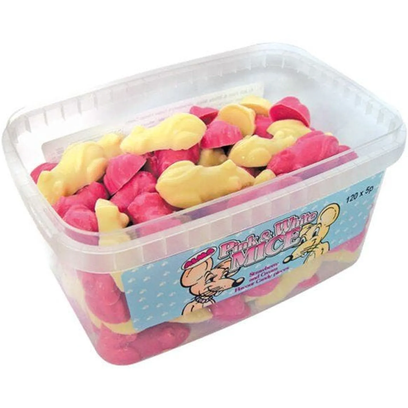 Pink & White Mice X120<Party Delights Hot