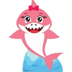 Pink Baby Shark Cardboard Cutout - 93Cm X 72Cm<Party Delights Hot