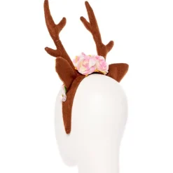 Pink Floral Reindeer Headband<Party Delights Clearance