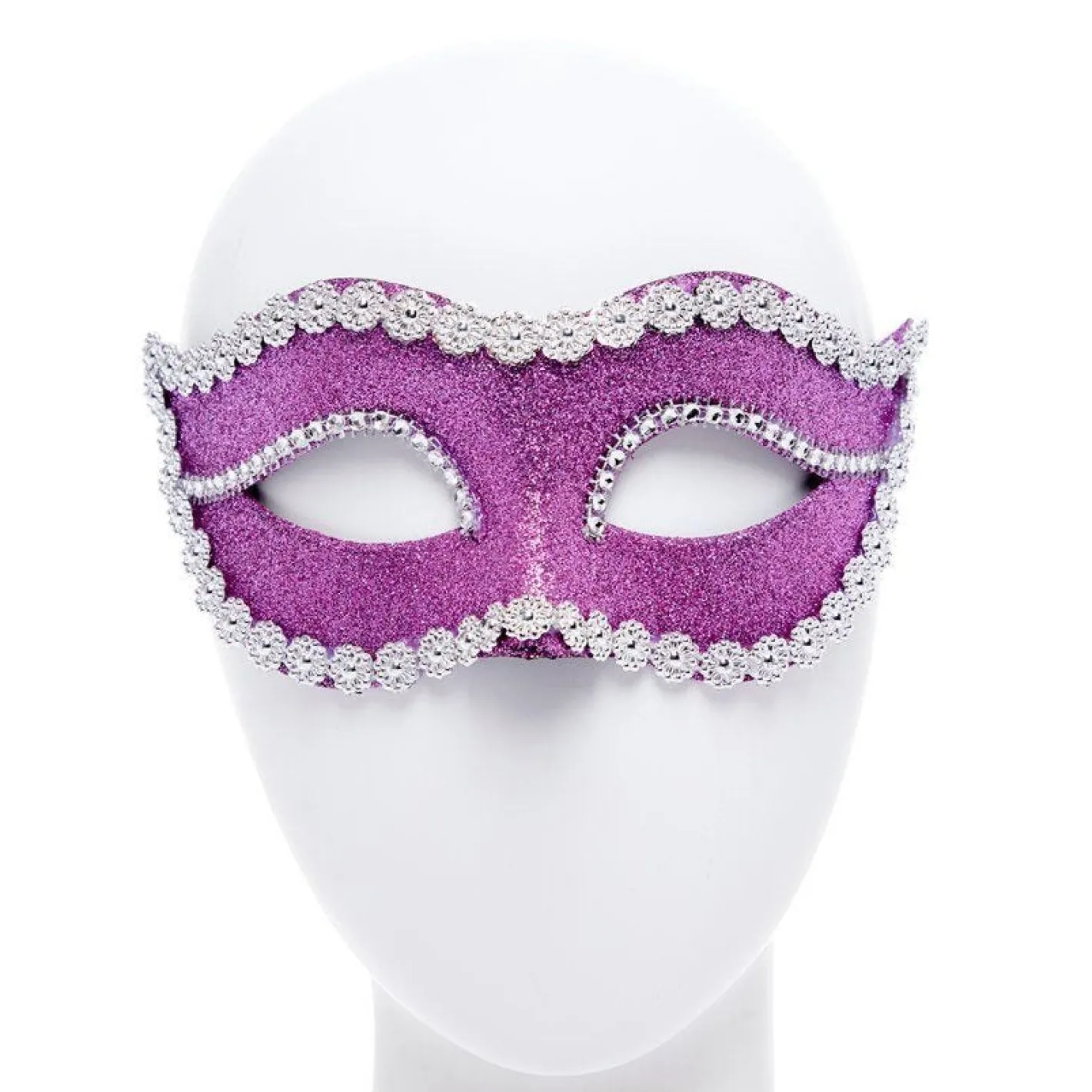 Pink Glitter Masquerade Mask<Party Delights New