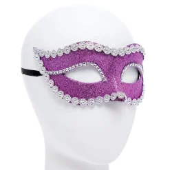 Pink Glitter Masquerade Mask<Party Delights New