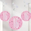Pink 16Th Birthday Hanging Swirls - 80Cm<Party Delights Discount