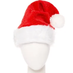 Plush Glitter Santa Hat<Party Delights Clearance