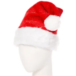 Plush Glitter Santa Hat<Party Delights Clearance