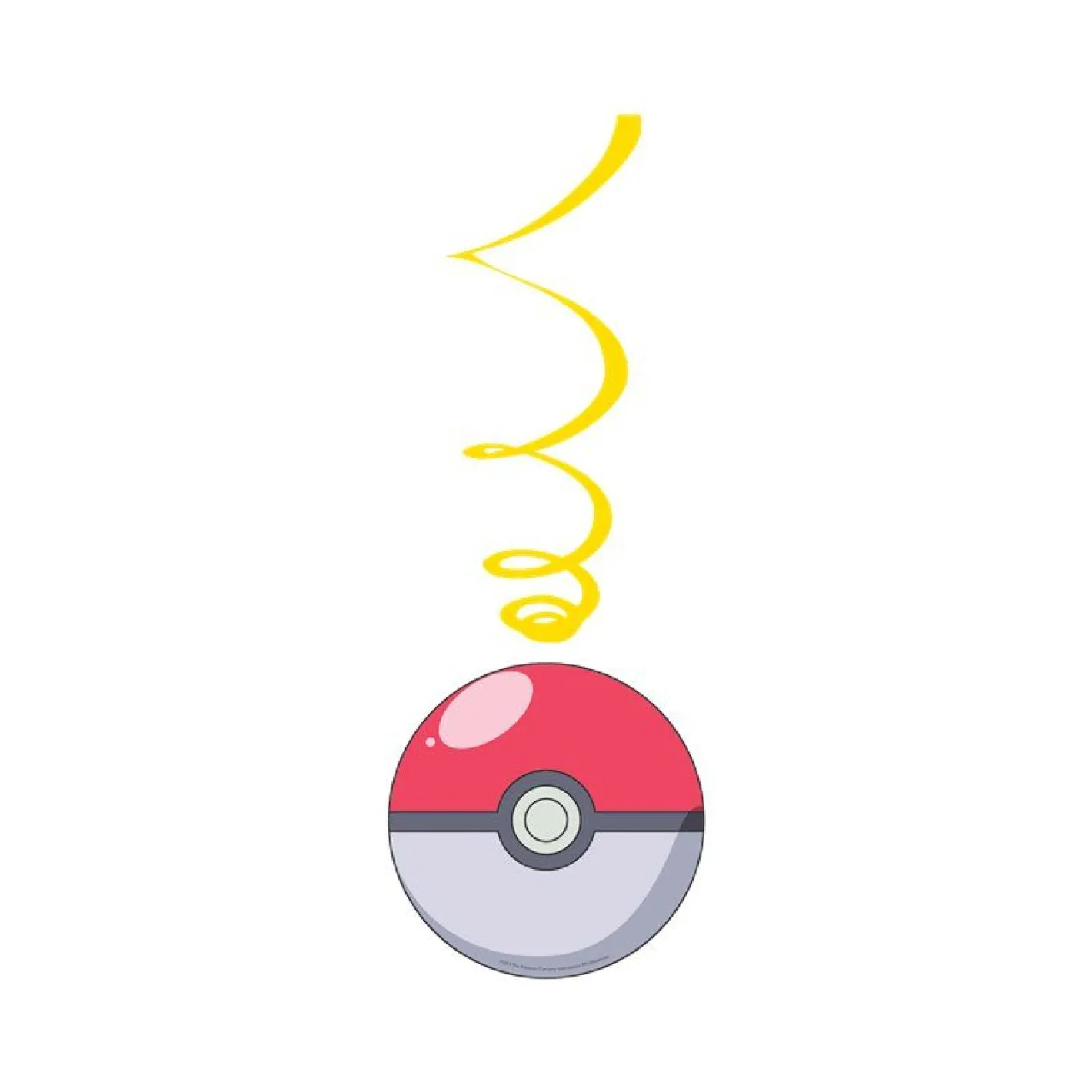 Pokemon Hanging Swirl Decorations (6Pk)<Party Delights Clearance