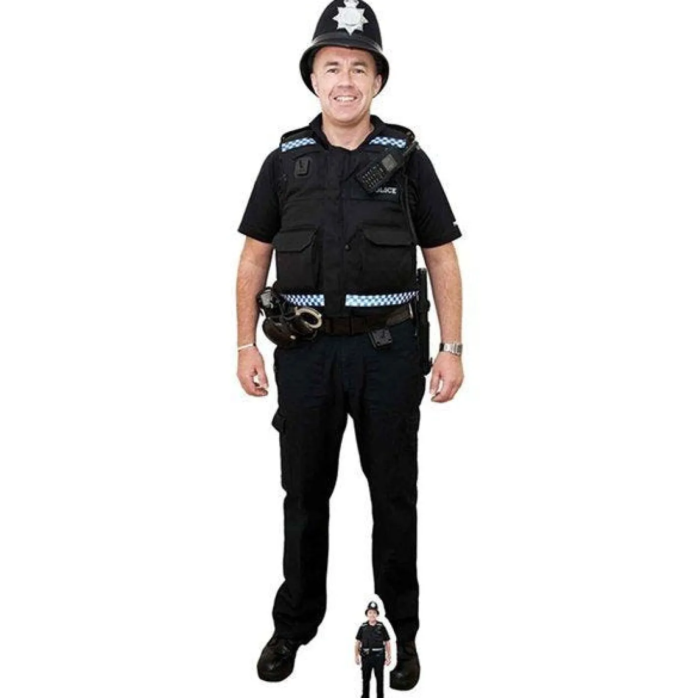 Policeman Bobby Hat Cardboard Cutout - 190Cm X 58Cm<Party Delights Discount