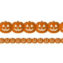 Party Delights Hanging Decorations<Pumpkin Tissue Paper Garland - 3M