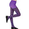 Party Delights Costume Accessories<Purple & Black Tights - Child 11-14 Years