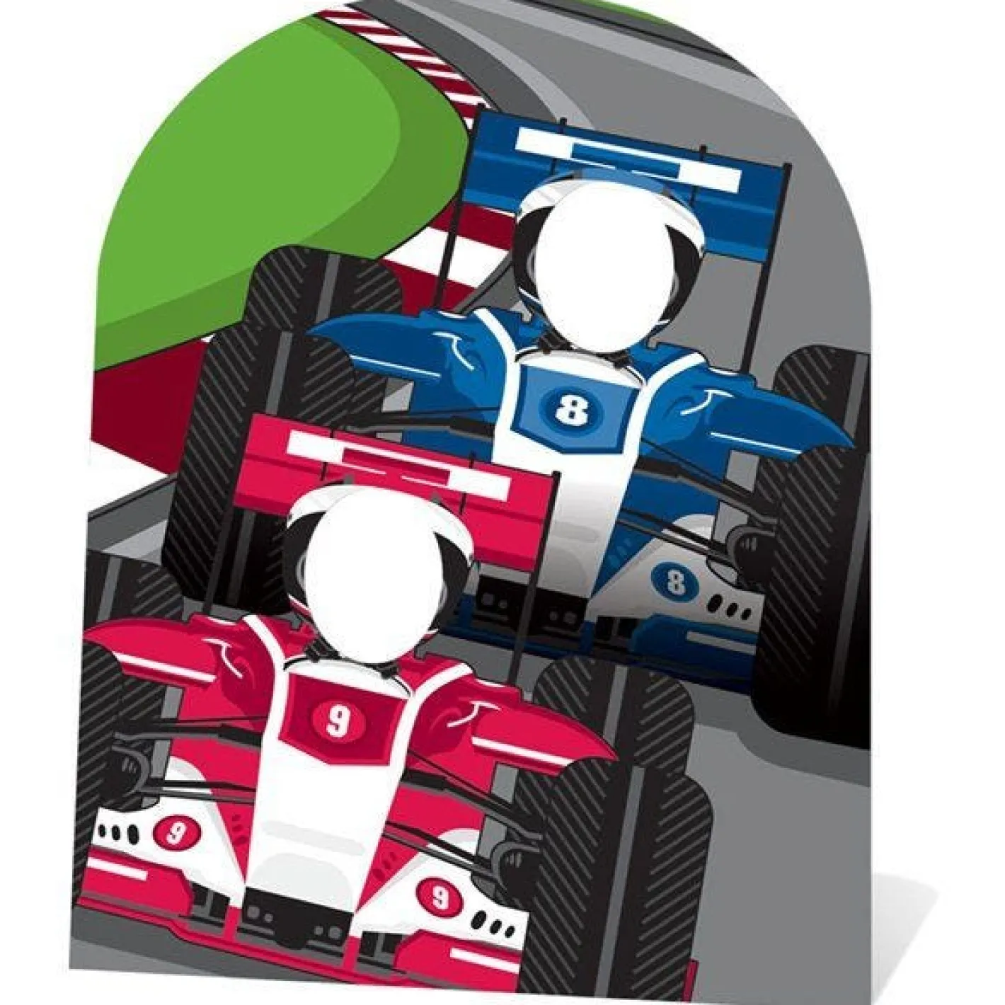 Racing Cars Stand-In Cardboard Photo Prop - 120Cm X 103Cm<Party Delights
