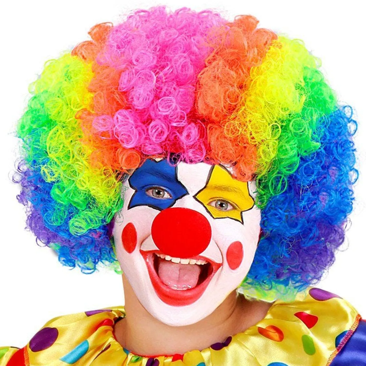 Rainbow Clown Wig - Child<Party Delights Online