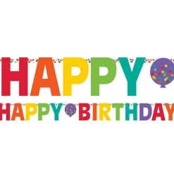 Rainbow 'Happy Birthday' Large Paper Banner - 3.2M<Party Delights Online