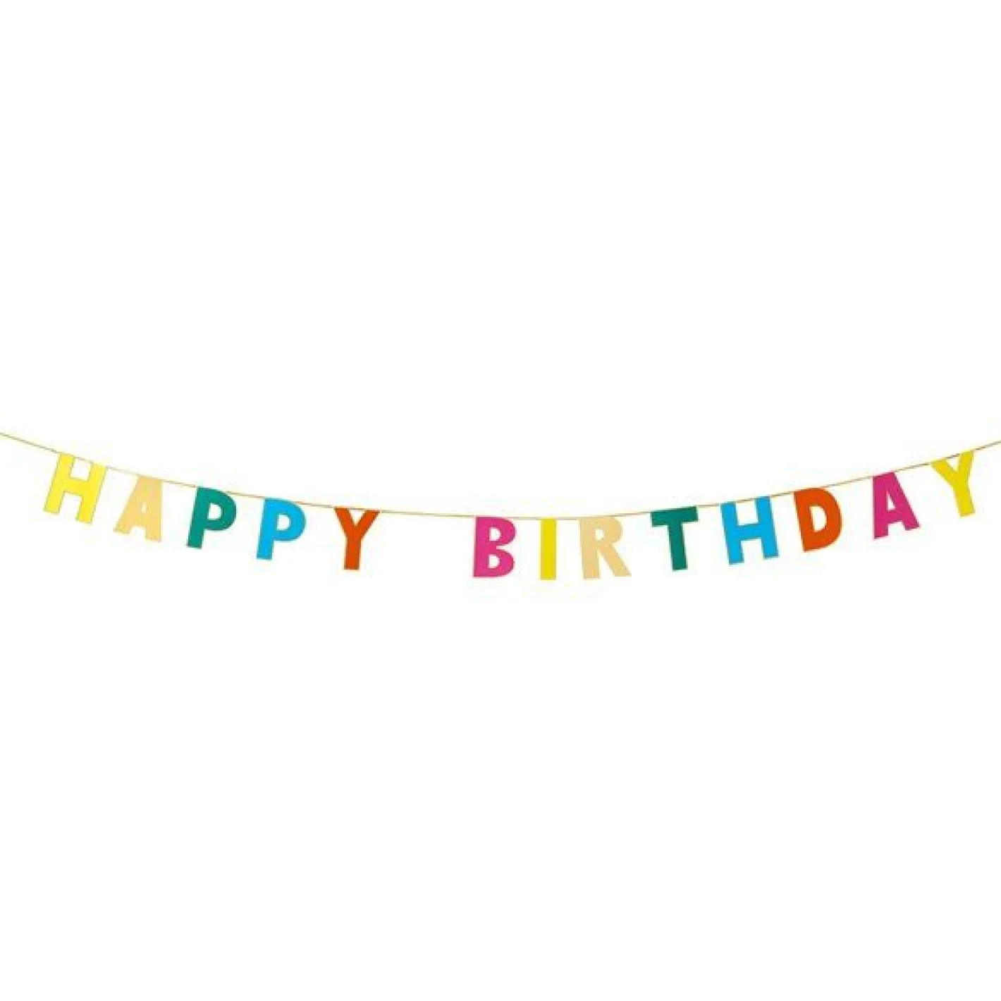 Rainbow Happy Birthday Paper Garland - 3M<Party Delights Online