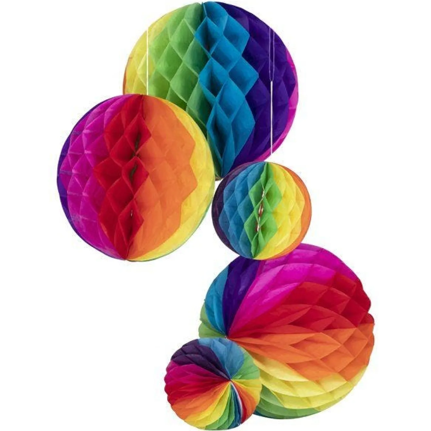 Rainbow Honeycombs (5Pk)<Party Delights