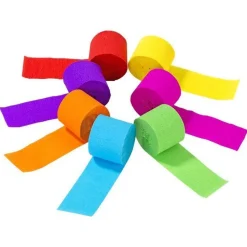Rainbow Paper Streamers (7Pk)<Party Delights
