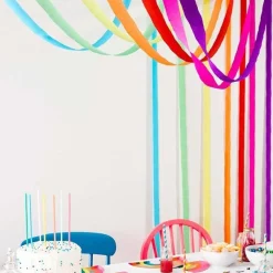 Rainbow Paper Streamers (7Pk)<Party Delights