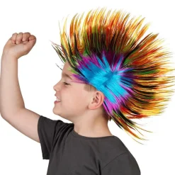 Rainbow Punk Mohawk Wig<Party Delights Online